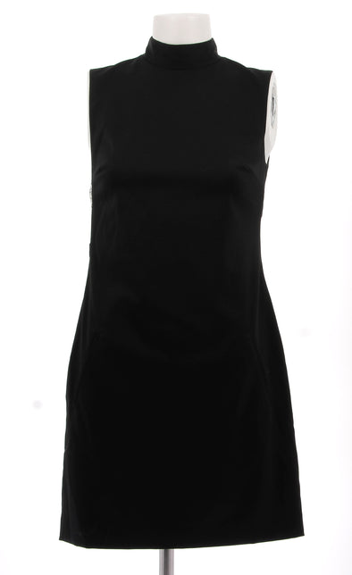 Robe col montant en laine noire