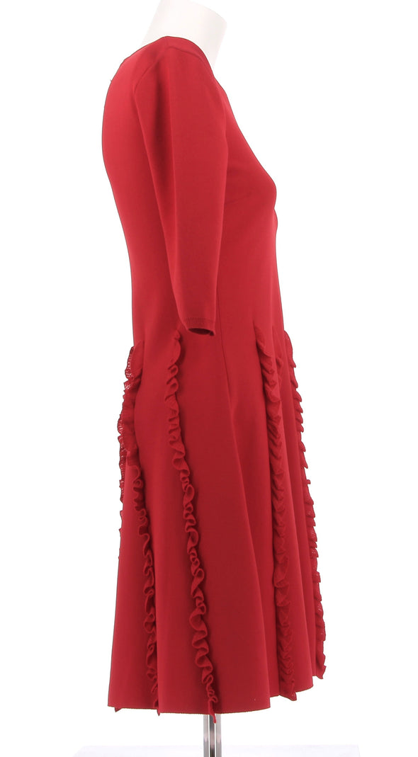 Robe rouge mi-longue