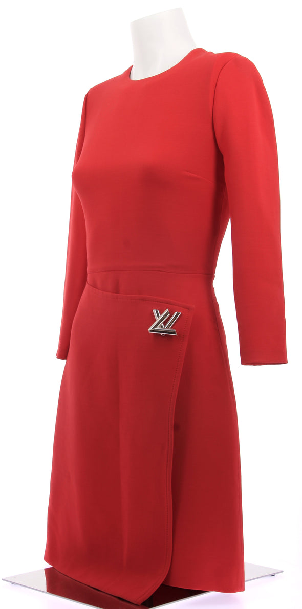 Robe manches longues rouge