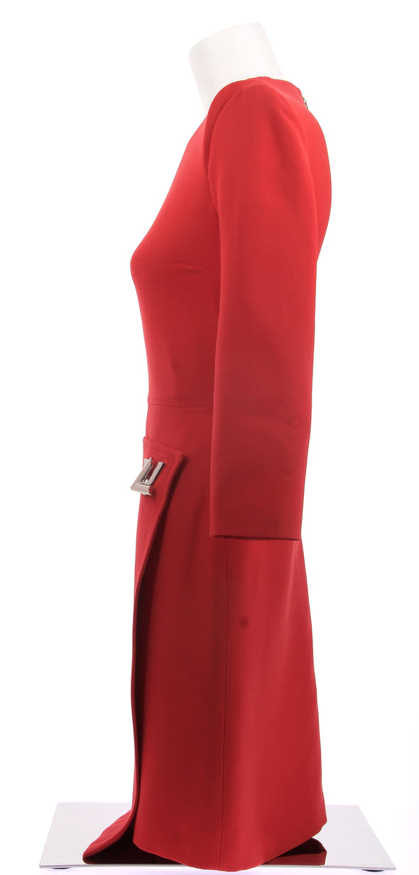 Robe manches longues rouge