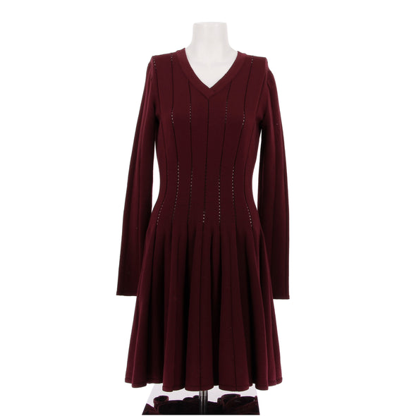 Robe patineuse bordeaux