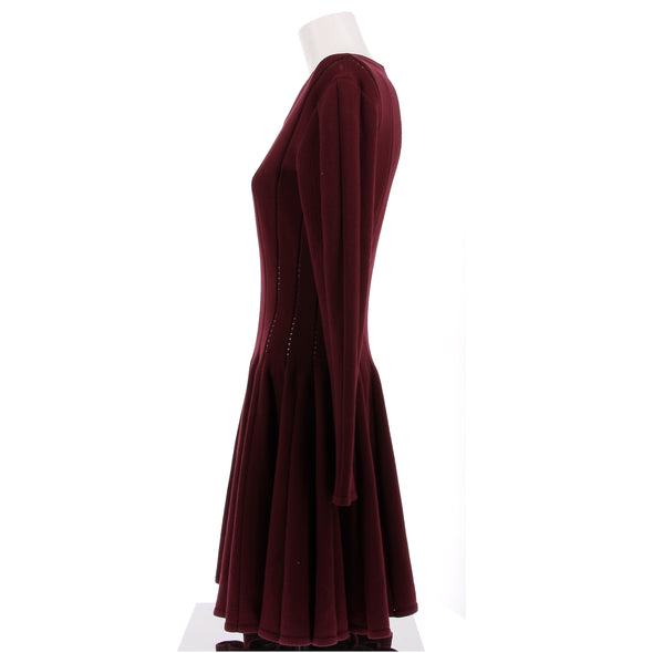 Robe patineuse bordeaux