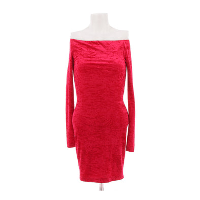 Robe combi en velours rouge