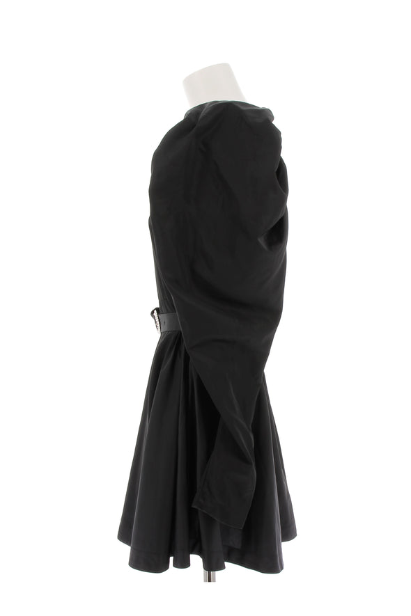 Robe manches bouffantes longue noire