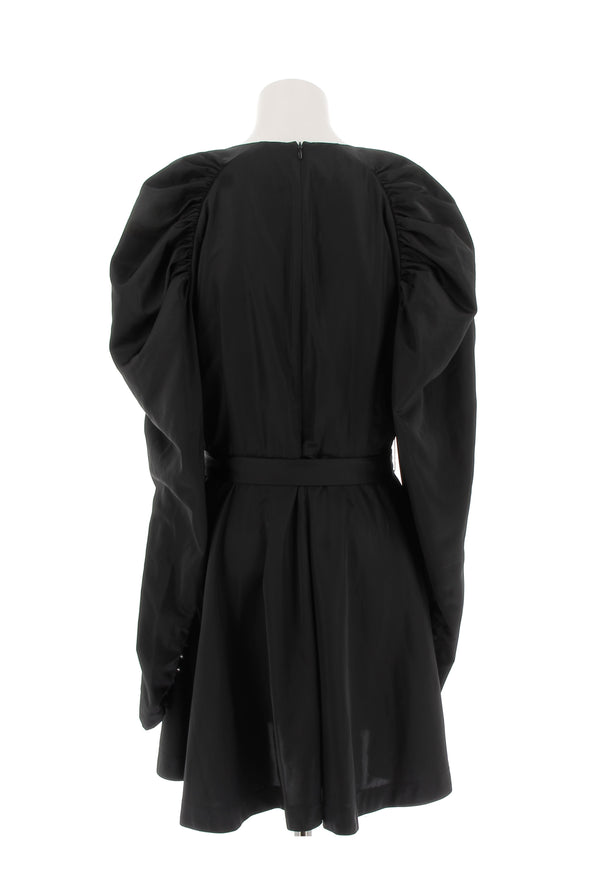 Robe manches bouffantes longue noire