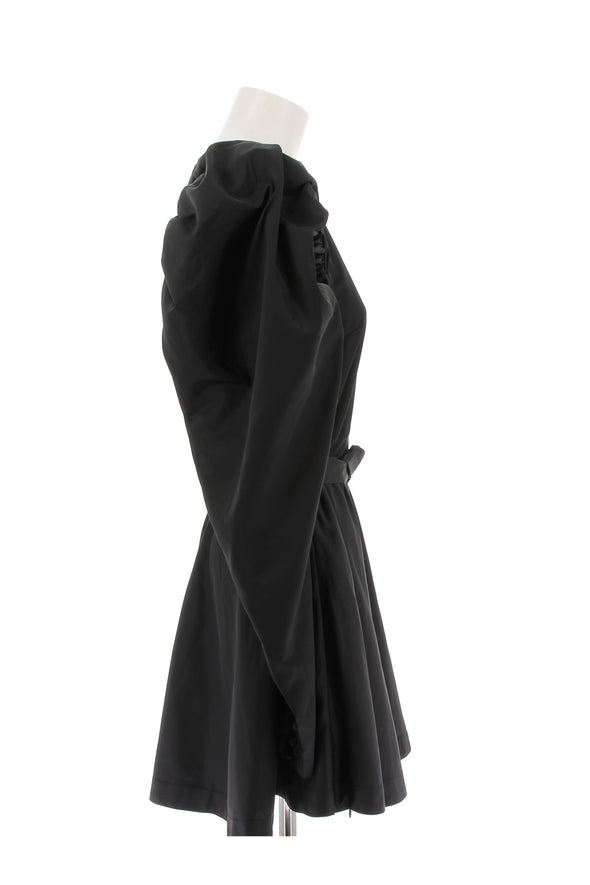 Robe manches bouffantes longue noire