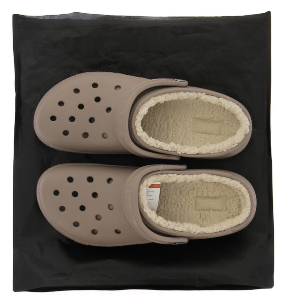 Crocs taupes fourrées