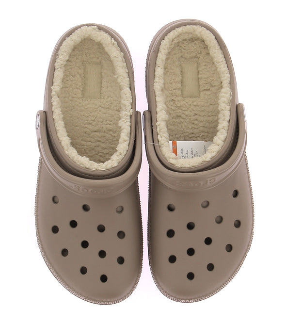 Crocs taupes fourrées