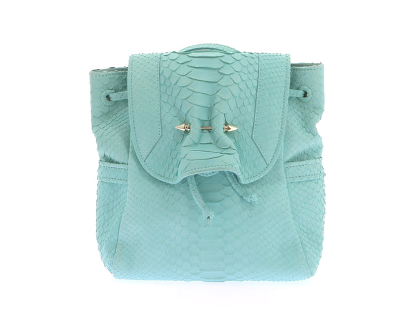 Sac à dos en python turquoise