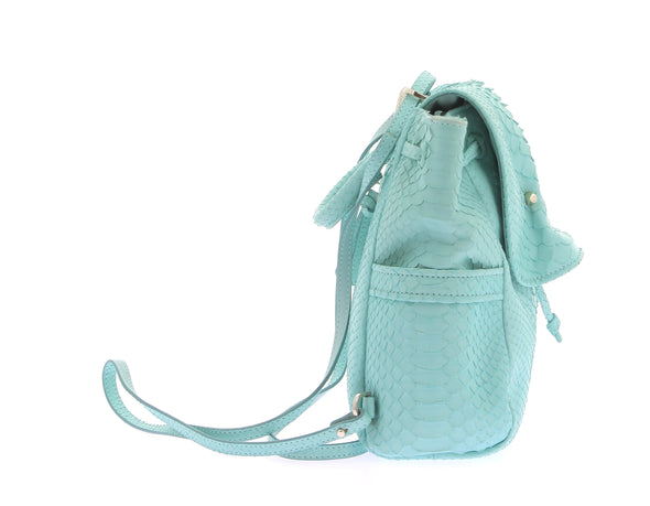 Sac à dos en python turquoise