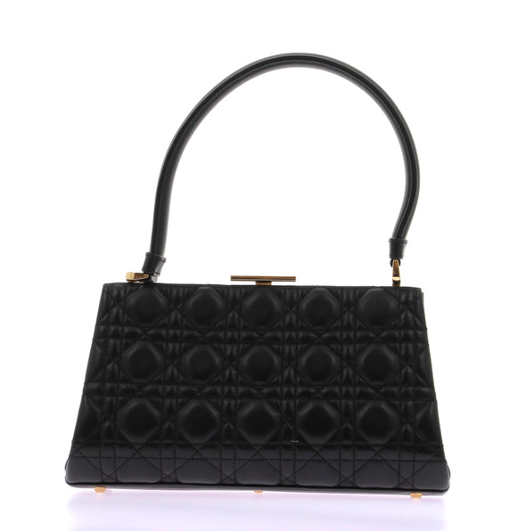 Sac Dior "Caro" en cuir matelassé noir