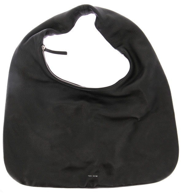 Cabas Bindle en cuir noir