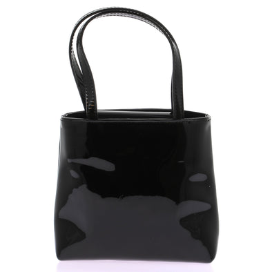 Sac à main noir vernis