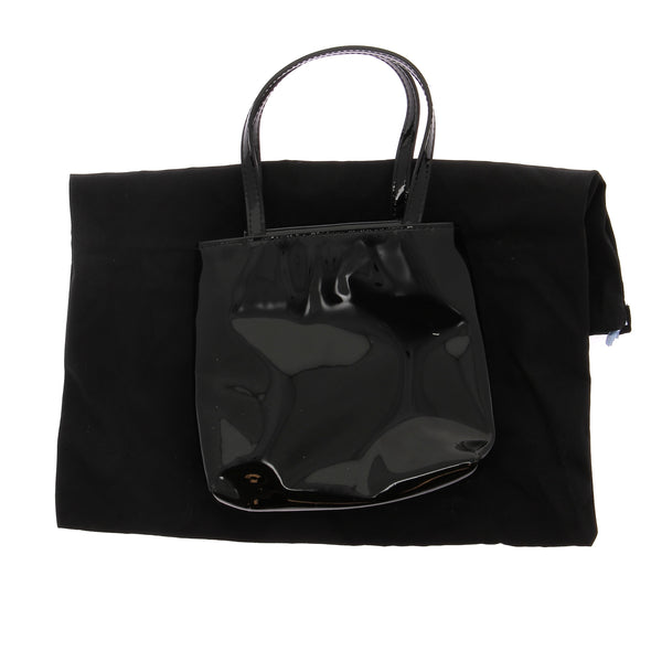 Sac à main noir vernis