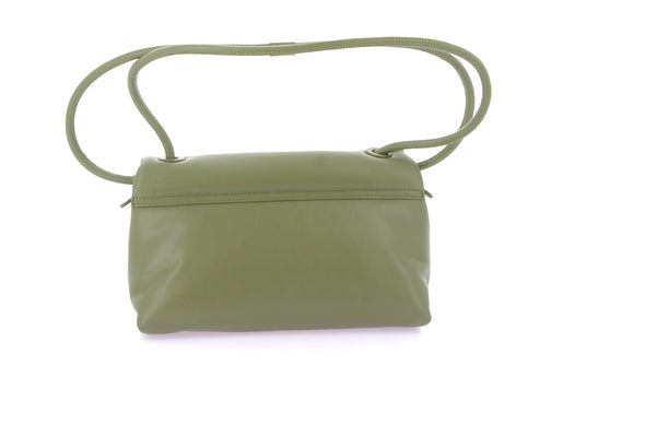 Sac en cuir vert "Voulez-vous"