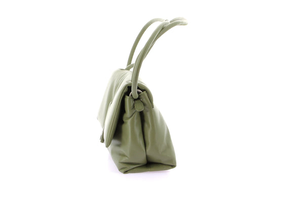 Sac en cuir vert "Voulez-vous"