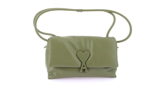 Sac en cuir vert "Voulez-vous"