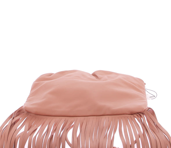 Sac à main camel à franges "Fringe Pouch"