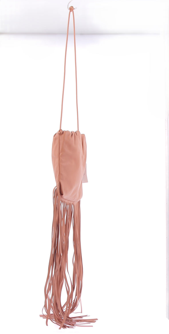 Sac à main camel à franges "Fringe Pouch"