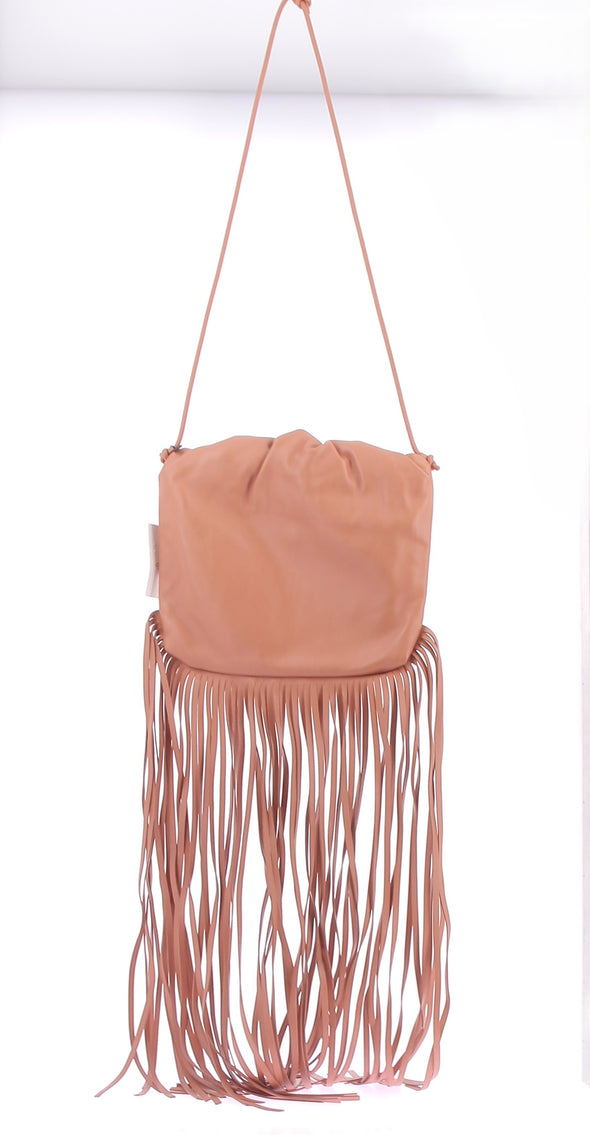 Sac à main camel à franges "Fringe Pouch"