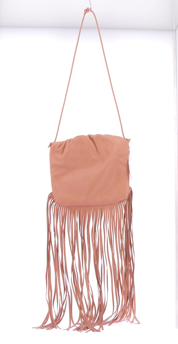 Sac à main camel à franges "Fringe Pouch"