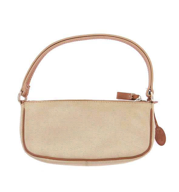 Sac beige avec bijou papillon