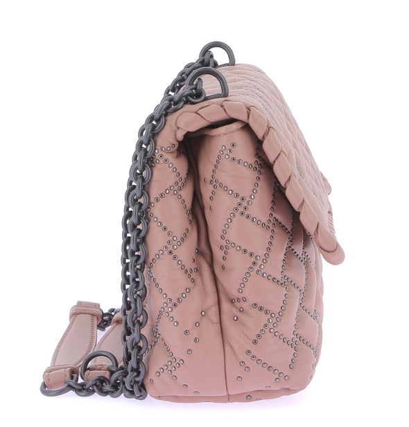 Sac à bandoulière en cuir rose "Olimpia"