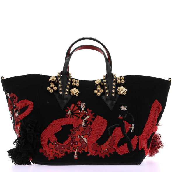 Sac cabas "Falemencaba" noir et rouge