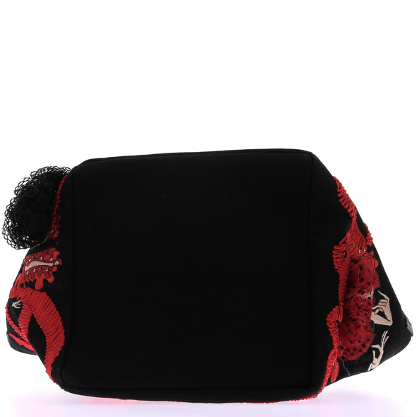 Sac cabas "Falemencaba" noir et rouge