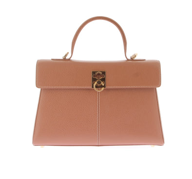 Sac à main en cuir marron