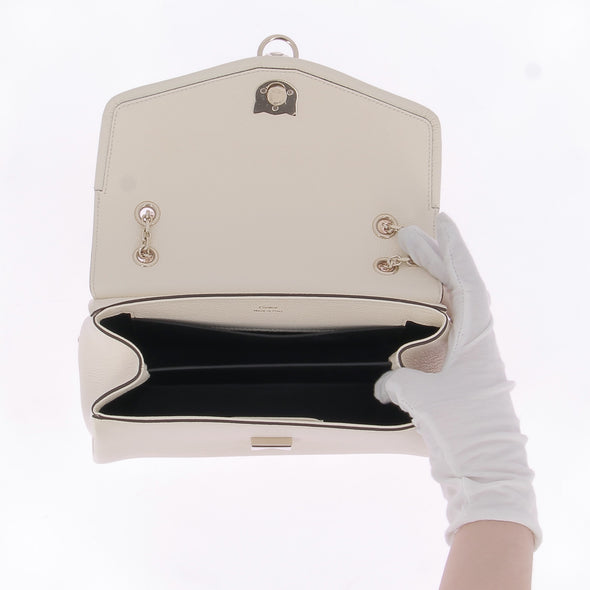 Sac à main en cuir écru "Panthère"