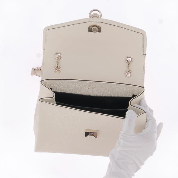 Sac à main en cuir écru "Panthère"