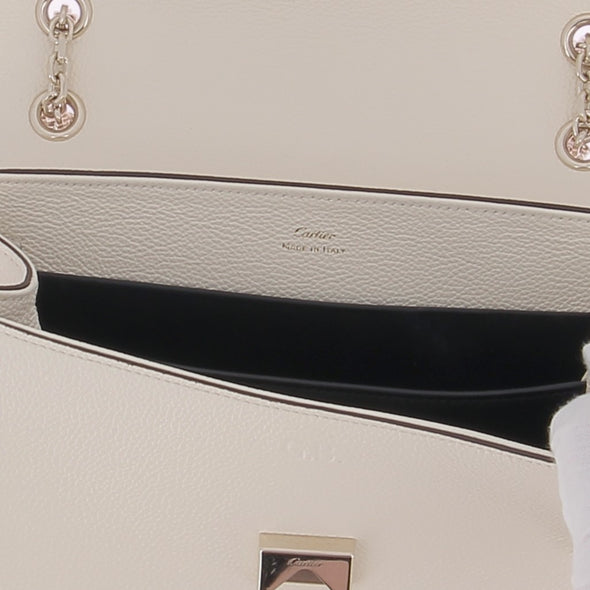 Sac à main en cuir écru "Panthère"