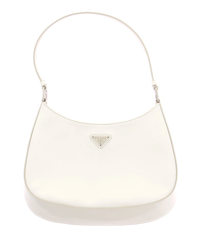 Sac porté épaule "Cleo" en cuir blanc