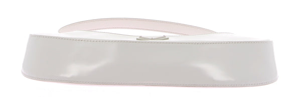 Sac porté épaule "Cleo" en cuir blanc