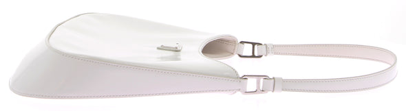 Sac porté épaule "Cleo" en cuir blanc