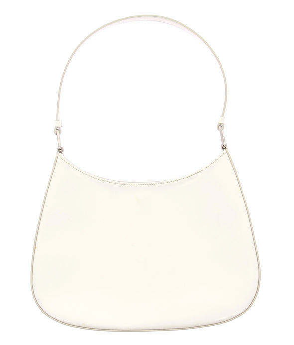 Sac porté épaule "Cleo" en cuir blanc