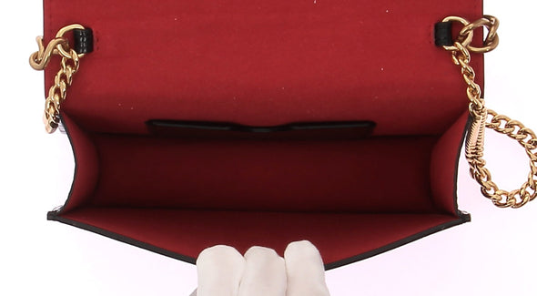 Sac à bandoulière noir à détail crâne et chaines "Skull"