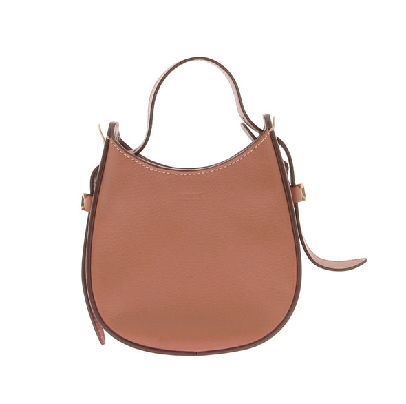 Sac porté épaule en cuir camel