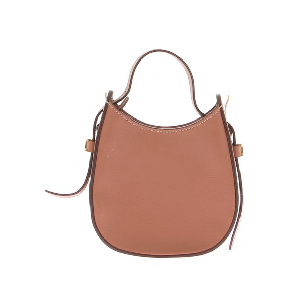 Sac porté épaule en cuir camel