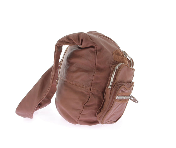 Sac à main en cuir marron "Donna"