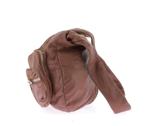 Sac à main en cuir marron "Donna"