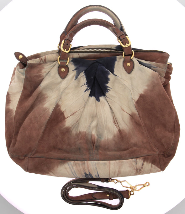 Sac "Camoscio" en daim effet tie and dye