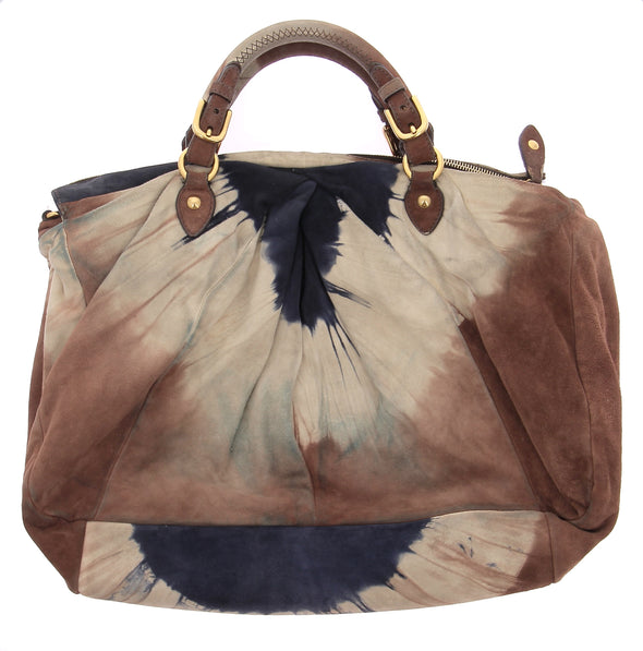 Sac "Camoscio" en daim effet tie and dye