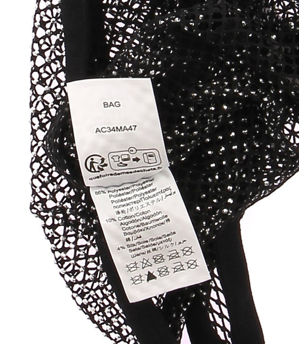 Sac filet noir à strass