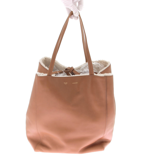 Sac cabas camel en cuir