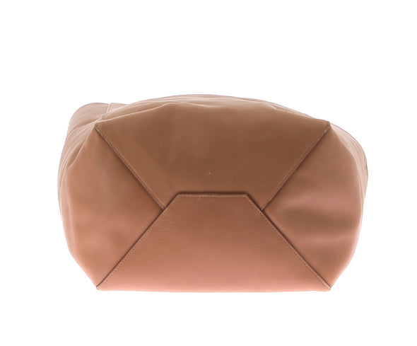 Sac cabas camel en cuir