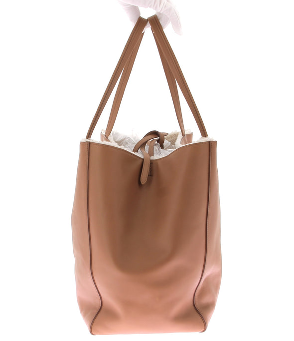 Sac cabas camel en cuir