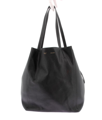 Sac cabas en cuir noir