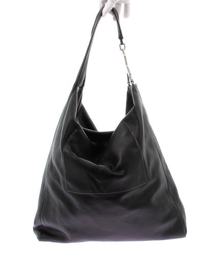 Sac cabas en cuir noir